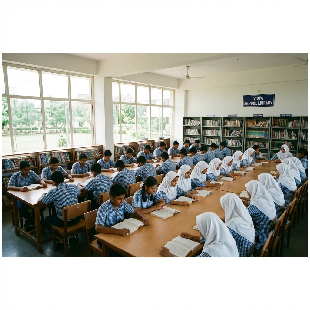 Students in Iqra Convent School Library